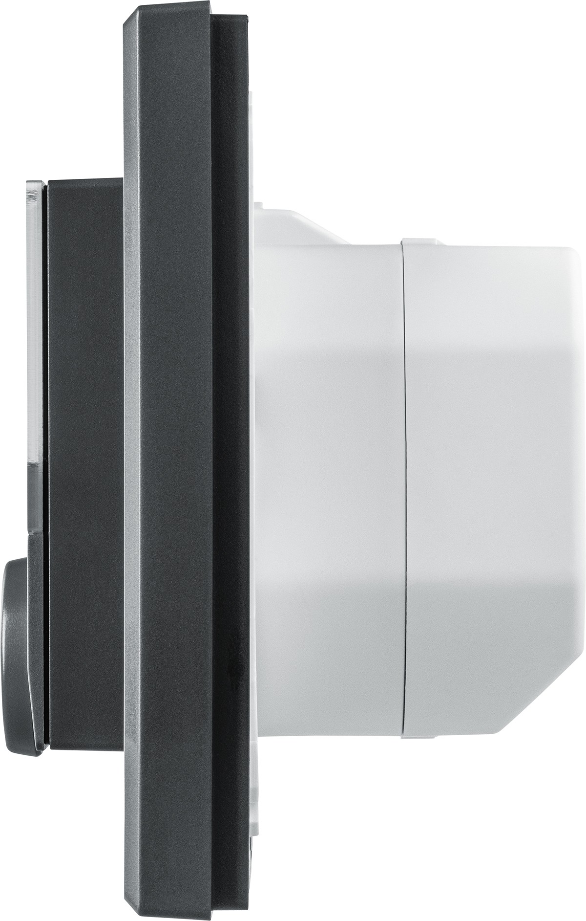 619543-5_HmIP-Wandthermostat-mit-Schaltausgang-fuer-MS-anthrazit-Seite_159928A0A jpg - Produktbild Ansicht rechts 619543-5_HmIP-Wandthermostat-mit-Schaltausgang-fuer-MS-anthrazit-Seite_159928A0A jpg - Produktbild Ansicht rechts